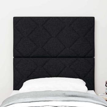 Kopfteil mit Diamantblockmuster Schwarz 80 cm Stoff, Kopfteil mit Diamantblockmuster Schwarz 160 cm Stoff