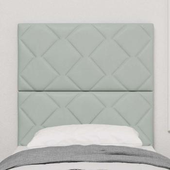 Kopfteil Diamantblock Design Hellgrau 80 cm Samt, Kopfteil Diamantblock Design Hellgrau 160 cm Samt