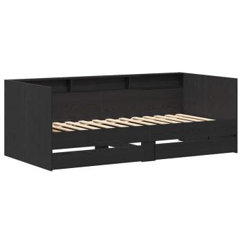 Tagesbett mit Schubladen in Beton Grau 90x200 cm Holzwerkstoff