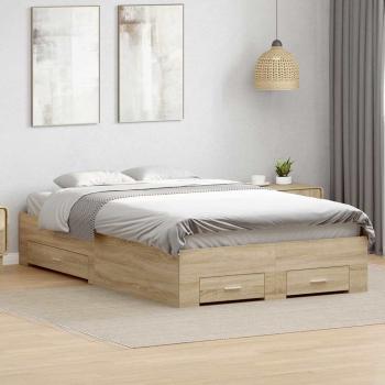 Bettgestell Sonoma Eiche 140x200 cm MDF