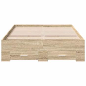 Bettgestell Sonoma Eiche 140x200 cm MDF