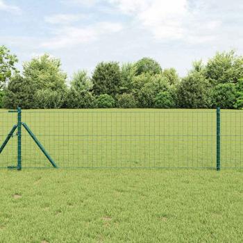 ARDEBO.de - Zaunpfosten 26 Stück Grün Ø32 mm 80 cm Verzinkter Stahl