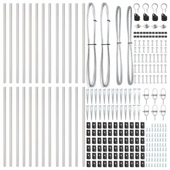 Zaunpfosten mit Spike 26 Stück Ø32 mm 120 cm Verzinkter Stahl