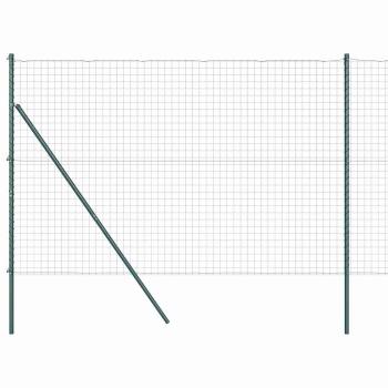 Euro Zaun mit 7 Pfosten 1,6x10 m verzinkter Stahl grün
