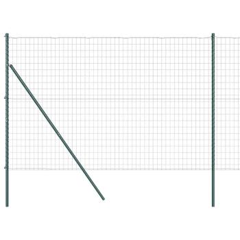 Euro Zaun mit 7 Pfosten 1,6 x 10 m verzinkter Stahl Grün
