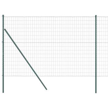Euro Zaun mit 7 Pfosten 1.6x10 m Verzinkter Stahl Grün