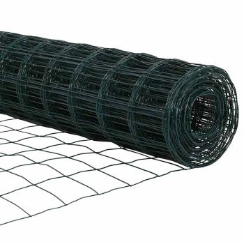 Eurozaun mit 7 Pfosten 0,6x10 m feuerverzinkter Stahl Grün