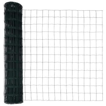 Euro Zaun mit 7 Pfosten 1.4x10 m galvanisierter Stahl grün