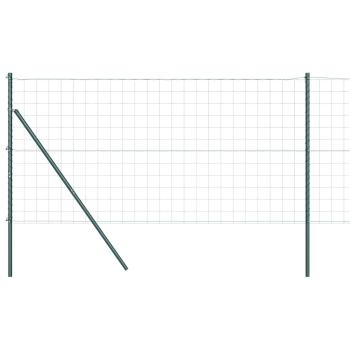 Euro Zaun Set mit 2 Grün Pulverbeschichteter Stahl 10 x 1,2 m