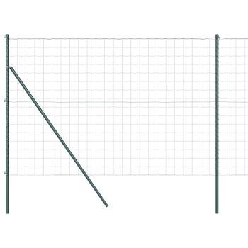 Euro Zaun Set aus 2 Grün Pulverbeschichteter Stahl 10 x 1,5 m