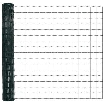 Euro Zaun Set aus 2 Grün Pulverbeschichteter Stahl 10 x 1,5 m