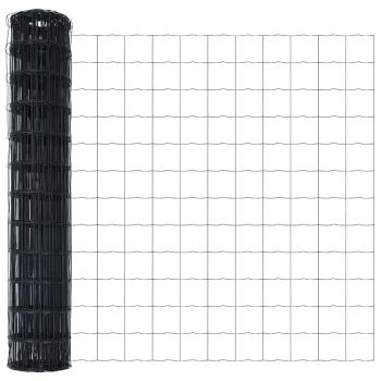 Euro Zaun Set aus 2 Grau Pulverbeschichteter Stahl 10 x 1 m