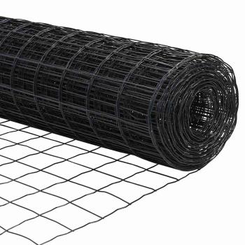 Euro Zaun mit 7 Pfosten 0,4 x 10 m verzinkter Stahl Grau