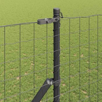 Bodenmontierter Euro-Zaun 10 x 1,5 m PVC-beschichteter Stahl