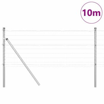 Eurozaun mit 7 Pfosten 0.6x10 m Feuerverzinkter Stahl