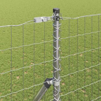 Euro Zaun mit 7 Pfosten 1,5x10 m Verzinkter Stahl
