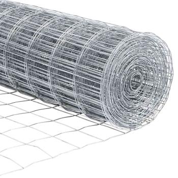 Euro Zaun mit 7 Pfosten 0,6x10 m Galvanisierter Stahl