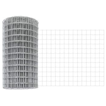 Euro Zaun mit 13 Pfosten 0.6x25 m Verzinkter Stahl