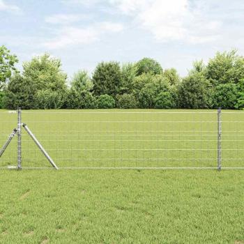 ARDEBO.de - Euro-Zaun mit 13 Pfosten 0.6x25 m Feuerverzinkter Stahl