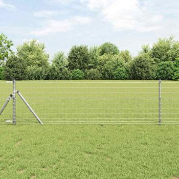 ARDEBO.de - Euro Zaun mit 13 Pfosten 0,4x50 m Verzinkter Stahl
