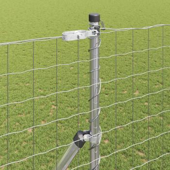 Euro Zaun mit 7 Pfosten 1,6x10 m Verzinkter Stahl