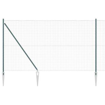 Euro Zaun mit 7 Spike-Posts 1.6x10 m verzinkter Stahl grün