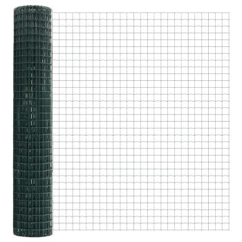 Euro Zaun mit 7 Spike-Posts 1.6x10 m verzinkter Stahl grün