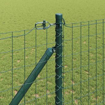 Euro Zaun mit 7 Spitzpfosten 1x10 m Verzinkter Stahl Grün