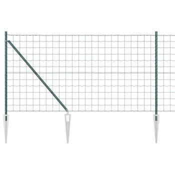 Euro Zaun Set aus 2 Grün Stahl, Kunststoffbeschichtet 25 x 1,2 m