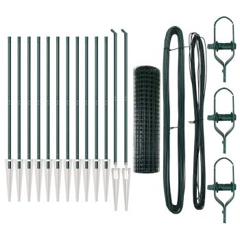 Euro Zaun Set aus 2 Grün Stahl, Kunststoffbeschichtet 25 x 1,2 m