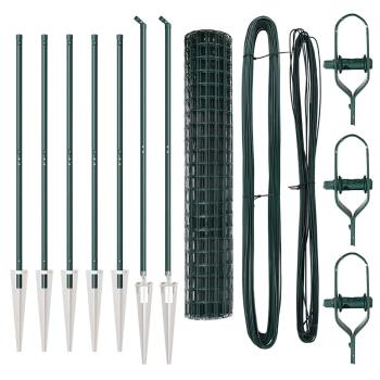 Eurozaun Set mit 2 Grün Galvanisierter Stahl Groß Langlebig