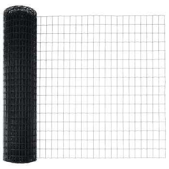 Euro Zaun mit 7 Dornpfosten 1.4x10 m verzinkter Stahl Grau