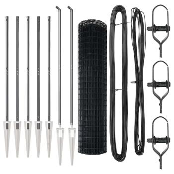 Euro Zaun mit 7 Spike-Füßen 1,2x10 m galvanisierter Stahl grau