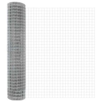 Euro Zaun mit 7 Spike-Pfosten 1,5x10 m Verzinkter Stahl