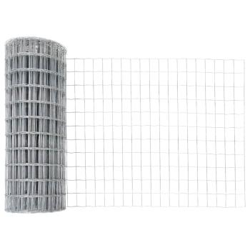 Eurozaun mit 7 Spike-Posts 0,6x10 m verzinkter Stahl