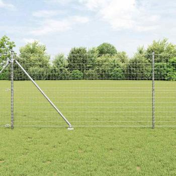 ARDEBO.de - Eurozaun mit 7 Spike-Posts 1x10 m Feuerverzinkter Stahl
