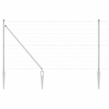 Eurozaun mit 7 Spitzenpfosten 1,2 x 10 m verzinkter Stahl