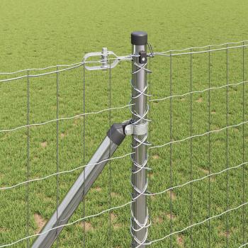 Euro Zaun mit 7 Spitzenpfosten 1,4x10 m Verzinkter Stahl