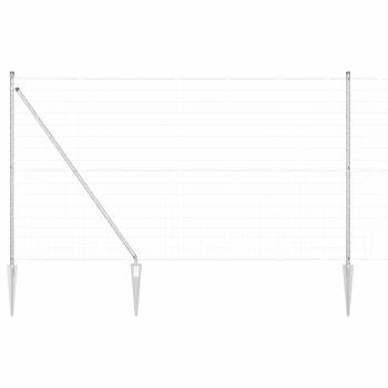 Euro Zaun mit 7 Spike-Posts 1,6x10 m Verzinkter Stahl