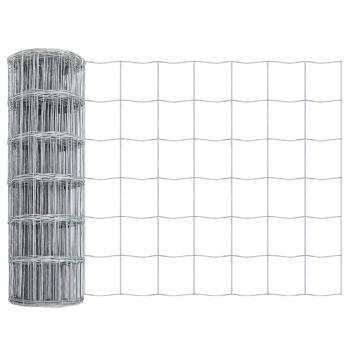Eurozaun mit 7 Spike-Posts 0.6x10 m Verzinkter Stahl