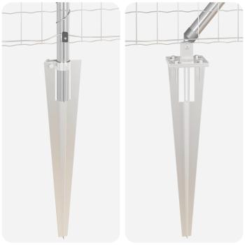 Eurozaun mit 13 Spike-Pfosten 0.4x25 m galvanisierter Stahl