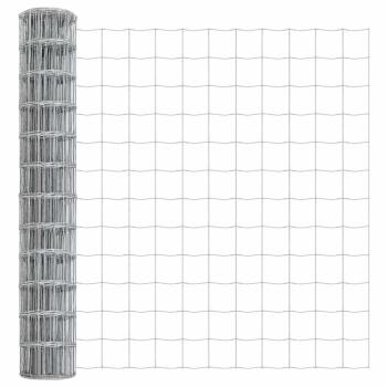 Euro Zaun mit 13 Stachelpfosten 1,2x25 m Galvanisierter Stahl