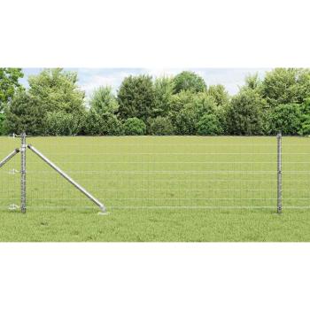 ARDEBO.de - Euro Zaun mit 13 Spitzenpfählen 0.4x50 m Galvanisierter Stahl