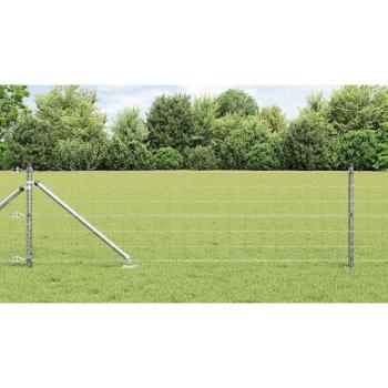 ARDEBO.de - Euro Zaun mit 13 Spike Pfosten 0.4x50 m Verzinkter Stahl