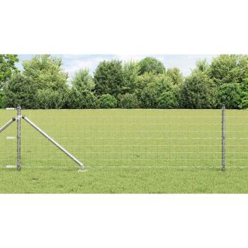 ARDEBO.de - Euro Zaun mit 7 Erdspießen 0.4x10 m Verzinkter Stahl