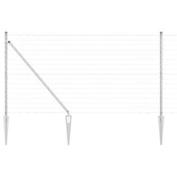 Euro Zaun mit 7 Spike-Posts 1.4x10 m Verzinkter Stahl