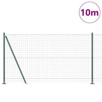 Eurozaun mit Betonfundament 10 x 1,2 m PVC-beschichteter Stahl