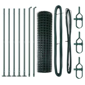 Eurozaun mit Betonfundament 10 x 1,2 m PVC-beschichteter Stahl