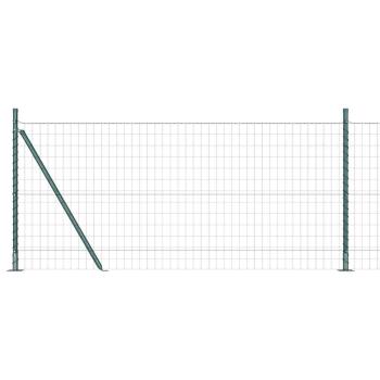 Euro Zaun mit 7 Flanschpfosten 1x10 m verzinkter Stahl