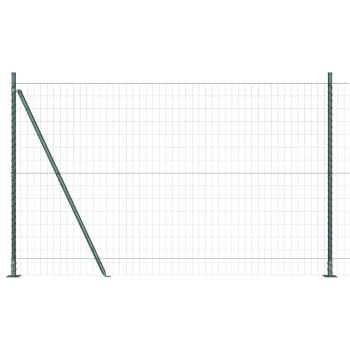 Euro Zaun mit 7 Flanschen 1,6x10 m verzinkter Stahl
